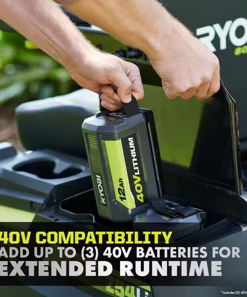 80V HP Brushless 42 In. Battery Electric Cordless Zero Turn Riding Mower (2) 80V Batteries (2) 40V Batteries and Charger - Image 11