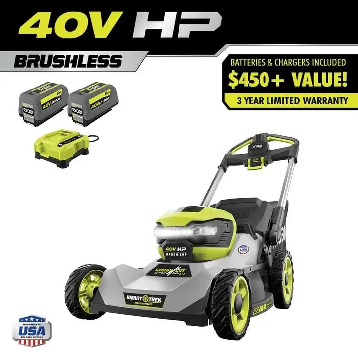 40V HP Brushless 21″ Self-Propelled Multi-Blade Mower Kits. - Image 5