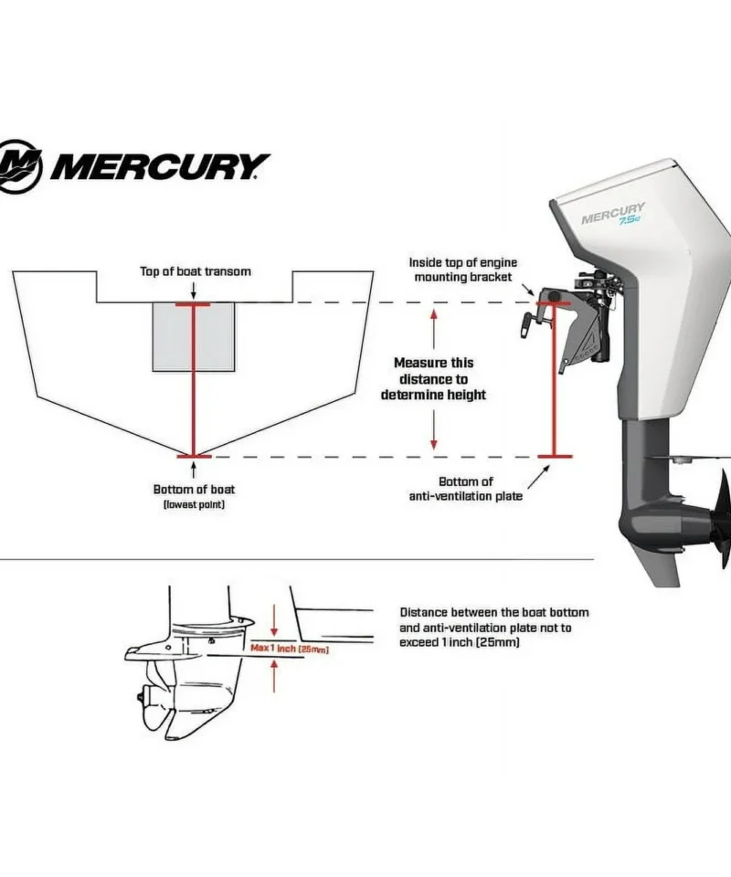Mercury Avator 7.5e Tiller Electric Outboard Motor Kit - Image 3