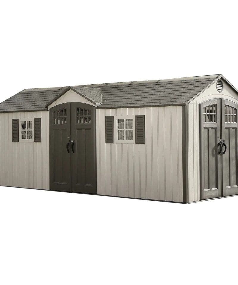 20′ x 8′ Outdoor Storage Shed Building Brown