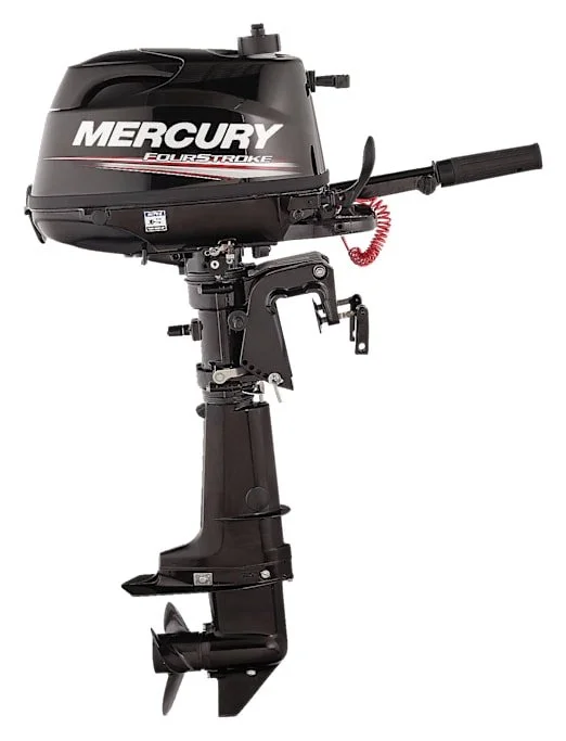 Alternative view of Mercury 5hp Tiller FourStroke Outboard Motor – 15″ Shaft, Manual Tilt/Trim, Manual Start