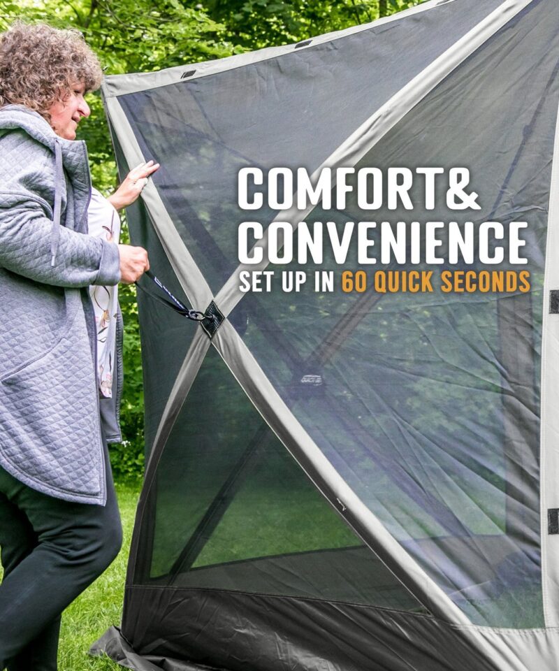 Quick-Set Pavilion 12.5 x 12.5 Foot Portable Outdoor Canopy Shelter, Gray - Image 3