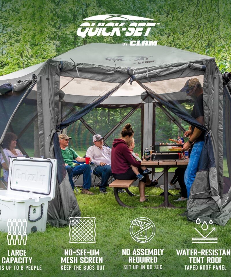 Alternative view of Quick-Set Pavilion 12.5 x 12.5 Foot Portable Outdoor Canopy Shelter, Gray