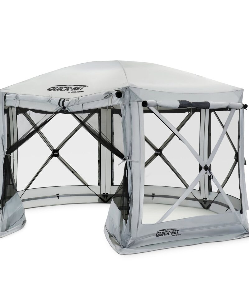 Quick-Set Pavilion 12.5 x 12.5 Foot Portable Outdoor Canopy Shelter, Gray