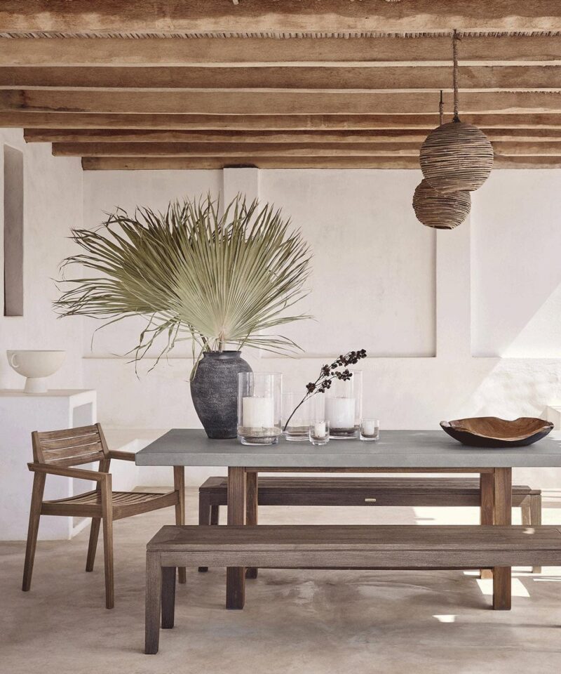 Abaco 84″ Grey Concrete Outdoor Dining Table - Image 2