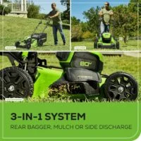 Greenworks 80V 21″ Cordless Self-Propelled Lawn Mowers. - Image 5