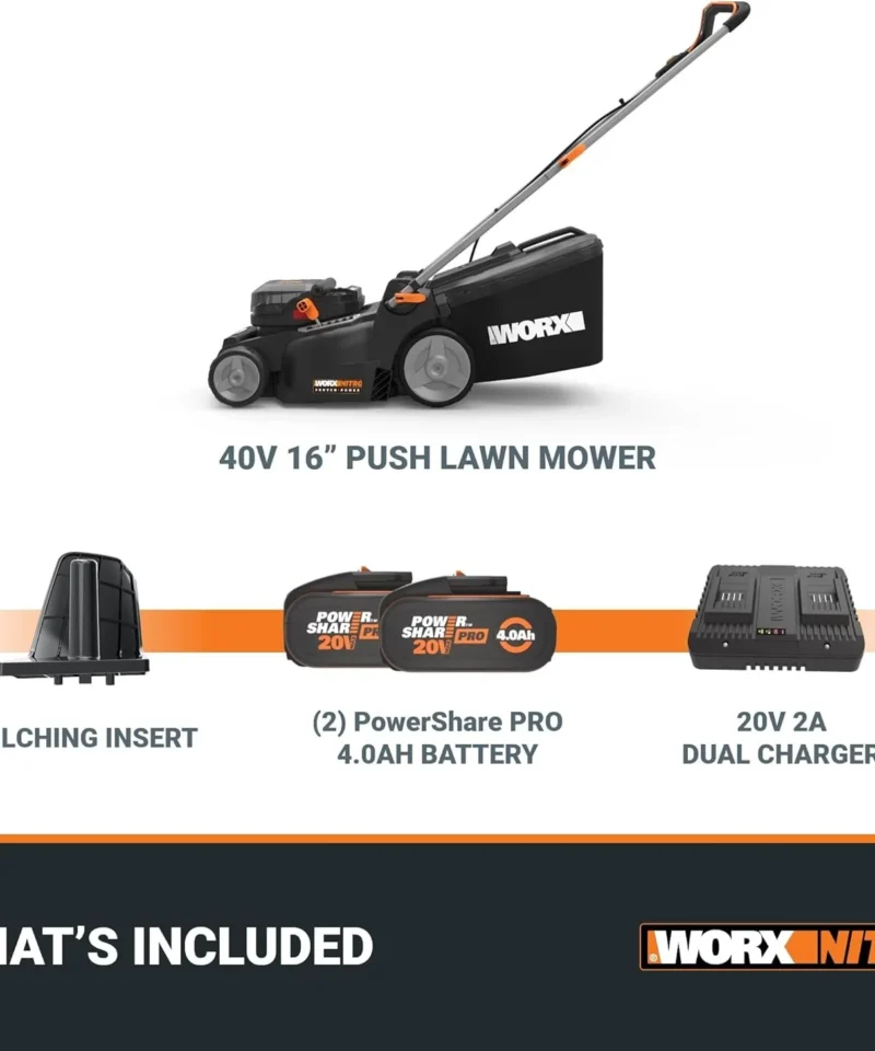 WORX Nitro 40V 16″ Cordless Lawn Mowers w/Brushless Motor 2.0 & Intellicut. - Image 5