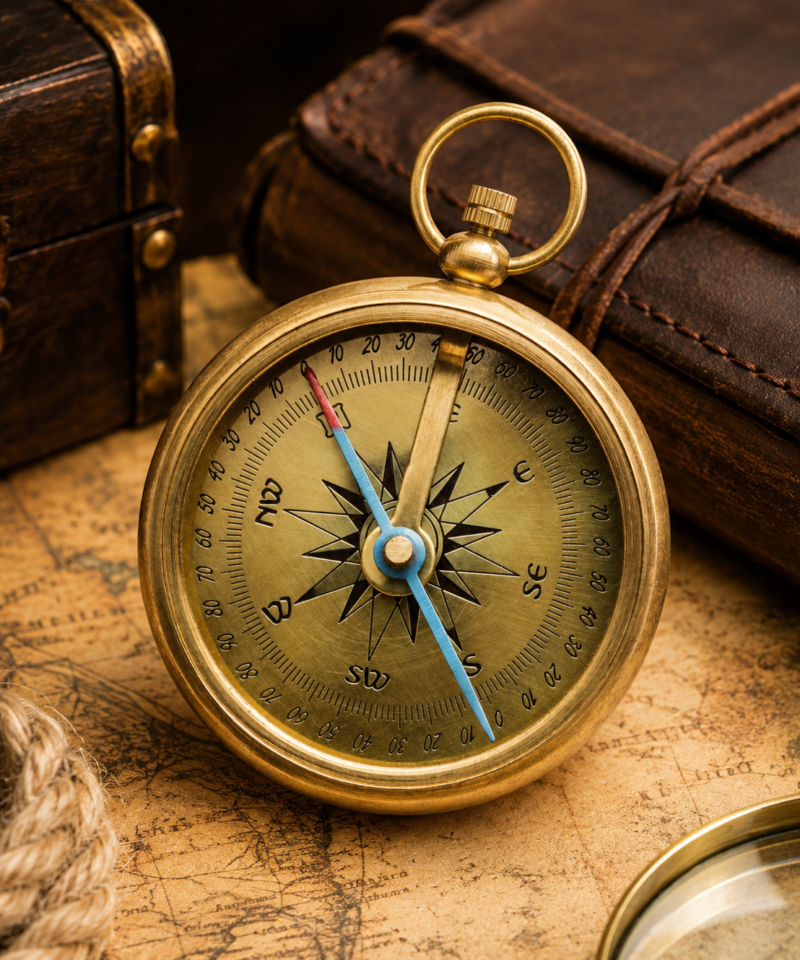 Alternative view of Handmade Antique Brass Compass