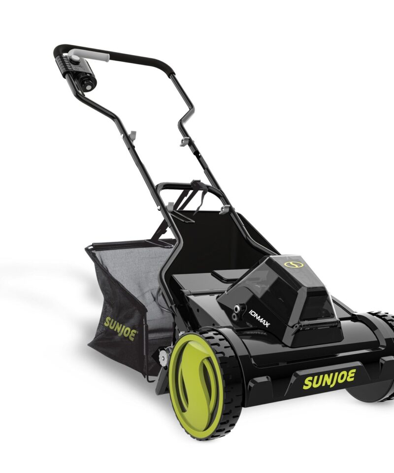 Cordless Push Reel Mower, 15” Yard Trimmer w/ Collection Bag, 24V-CRLM15
