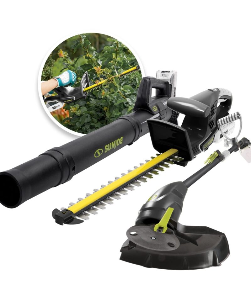 IONMAX Cordless Leaf Blower, Grass and Hedge Trimmer Kit, 24V-GT4MAX-LTE