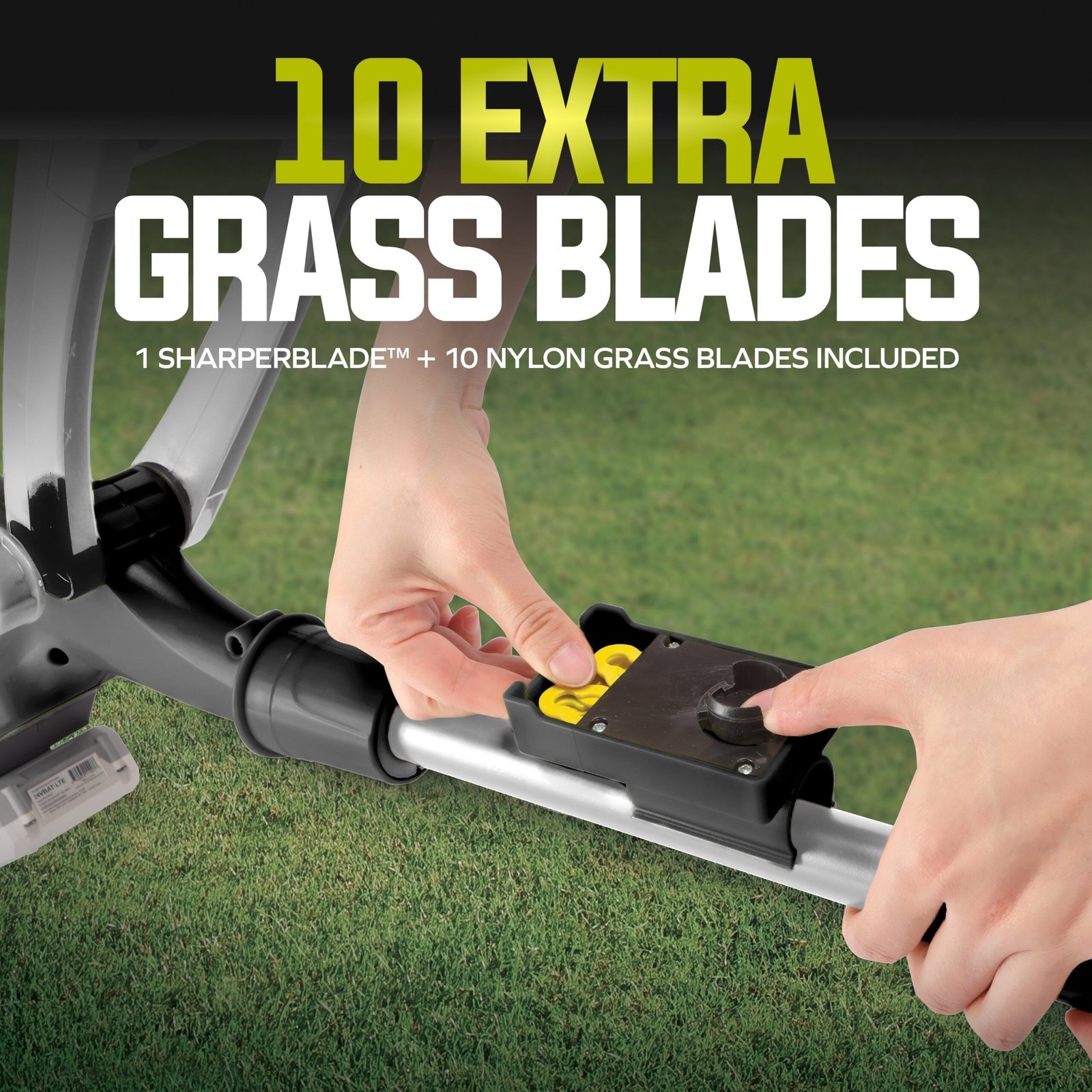10” Stringless Lawn Trimmer Charger SharperBlade, Green, 24V-SB10-LTE - Image 5