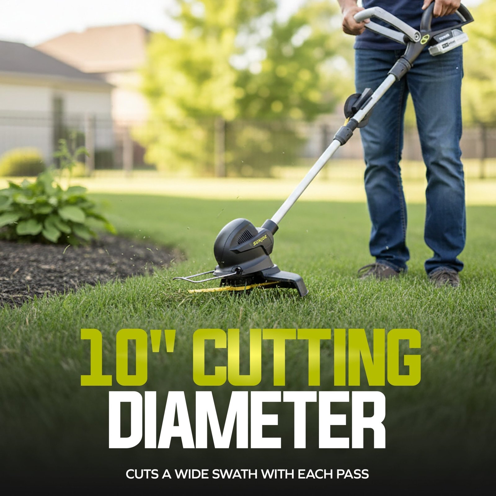 10” Stringless Lawn Trimmer Charger SharperBlade, Green, 24V-SB10-LTE - Image 4