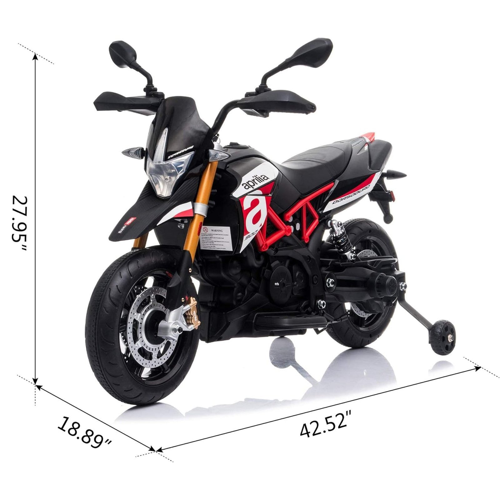 Battery Powered Ride On Aprilia Motorcycle for Ages 3 Years and Up, Red - Image 2