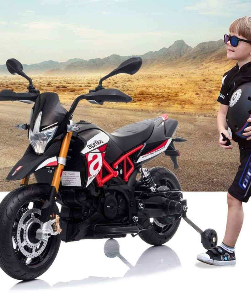 Battery Powered Ride On Aprilia Motorcycle for Ages 3 Years and Up, Red - Image 8