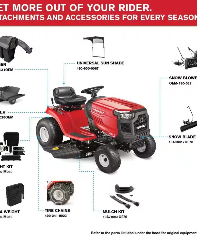 Pony 42 In. 15.5 HP Briggs and Stratton 7-Speed Manual Drive Gas Front Engine Riding Lawn Tractor - Image 3