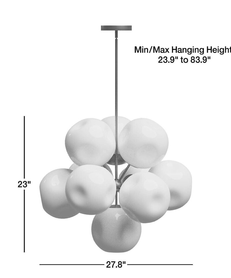Etienne Glass Chandelier Light 27.7″ - Image 9