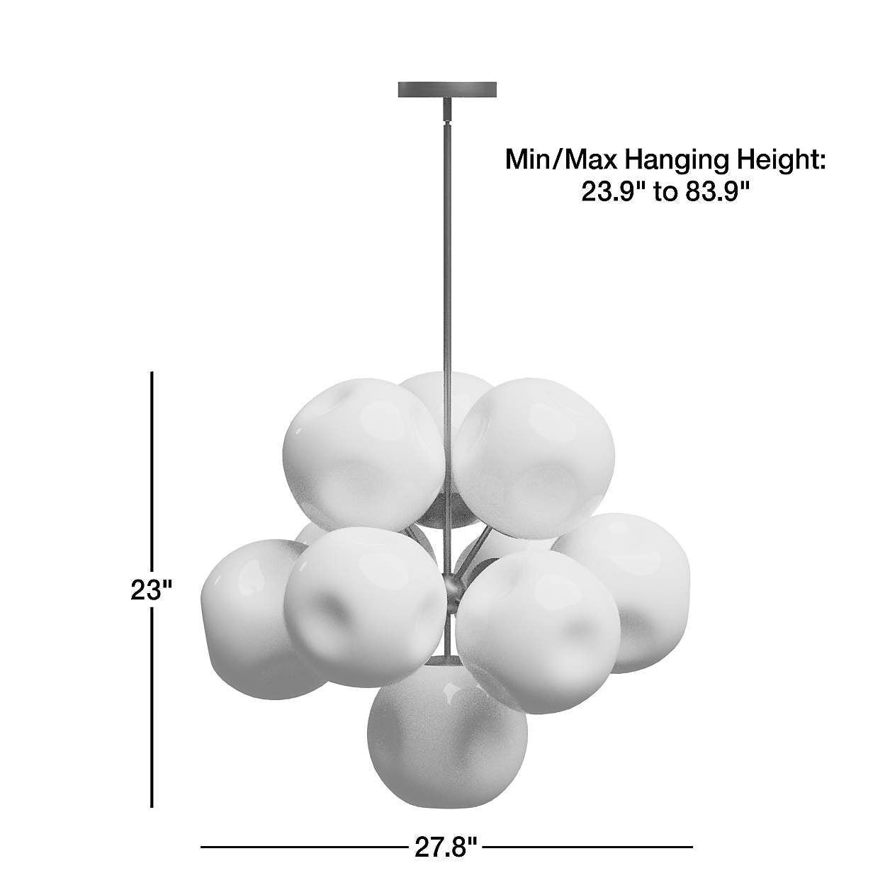 Etienne Glass Chandelier Light 27.7″ - Image 9