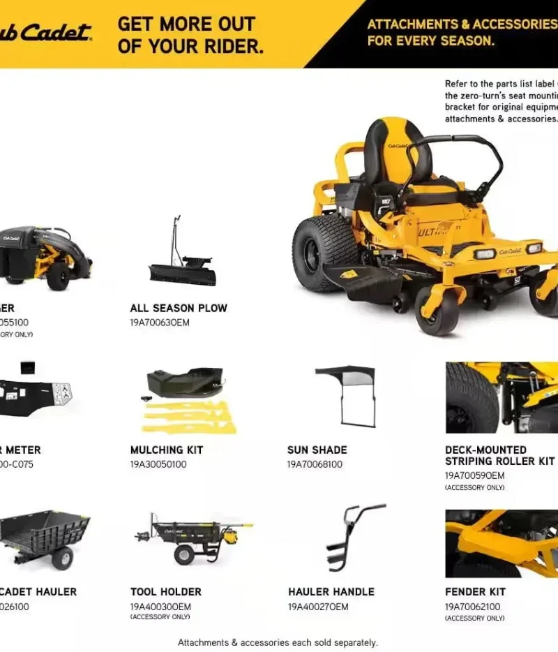 Cub Cadet Ultima ZT1 50″ Zero-Turn Riding Lawn Mower – Power, Precision & Comforts. - Image 3