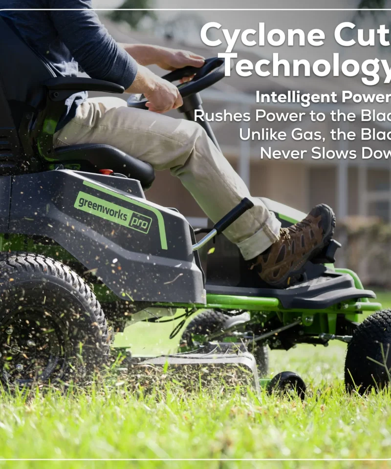 Greenworks 60V 42″ Cordless Battery CrossoverT Riding Lawn Mowers. - Image 4