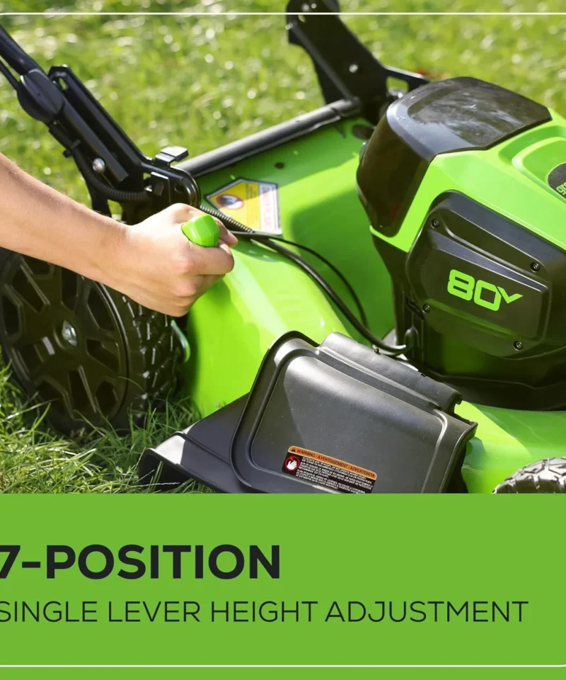 Greenworks 80V 21″ Cordless Self-Propelled Lawn Mowers. - Image 4