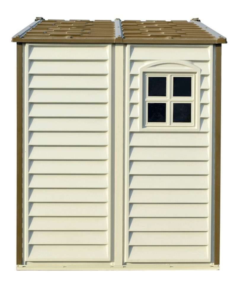 8ft x 6ft Storeall Vinyl Shed with Foundation Kit and window - Image 4