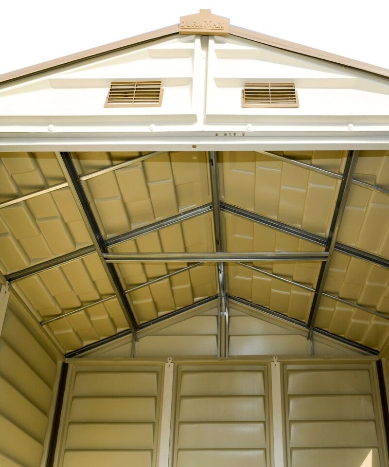 8ft x 6ft Storeall Vinyl Shed with Foundation Kit and window - Image 9