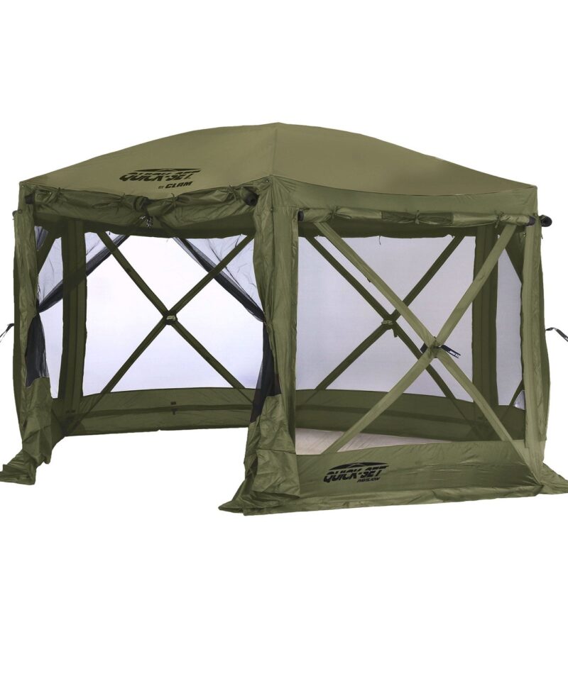 Quick-Set Pavilion 12.5 x 12.5 Foot Portable Outdoor Canopy Shelter, Green - Image 10