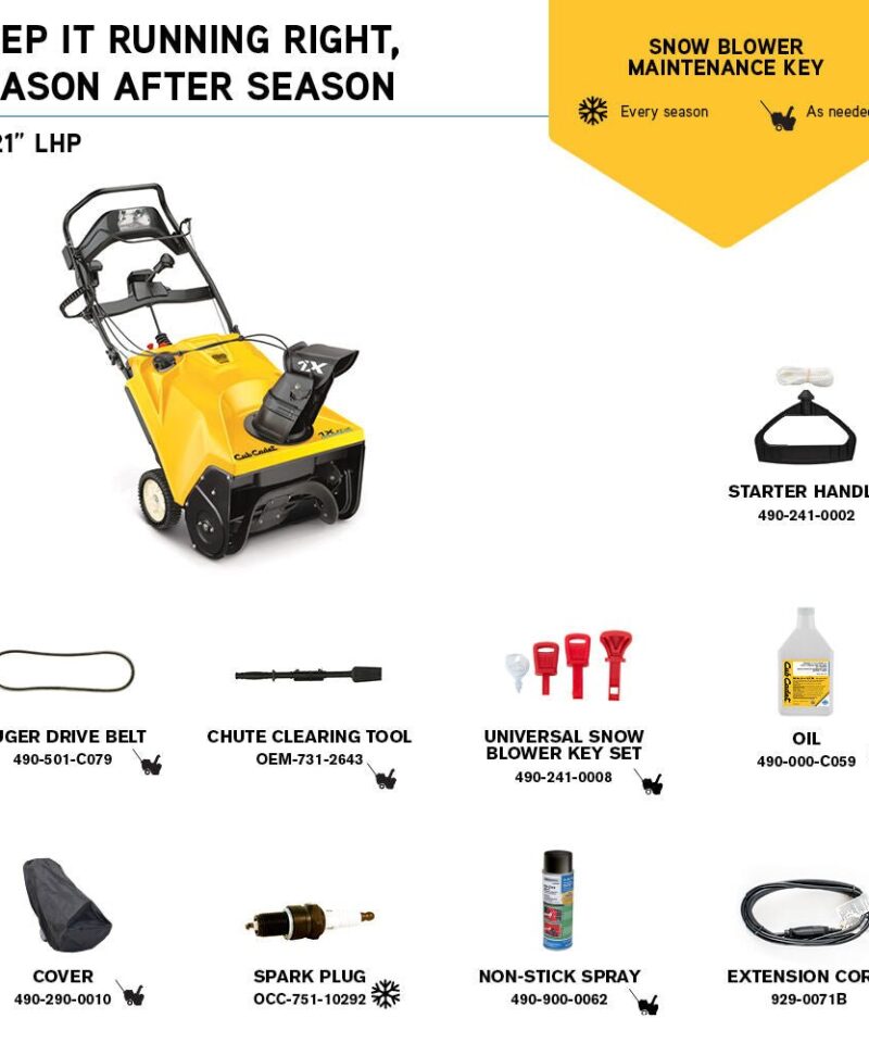 1X 21 in. Single-Stage Snow Blower | Electric Start | 208 cc | Remote Chute (31PM2T6C710) - Image 3