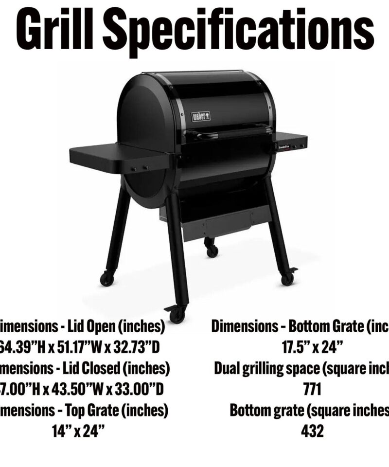SmokeFire Sear ELX4 Outdoor 24″ Wood Fire Pellet Smart Smoker Grill, Black - Image 3