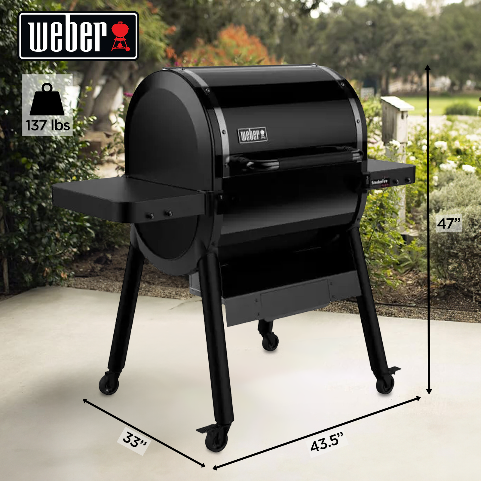 SmokeFire Sear ELX4 Outdoor 24″ Wood Fire Pellet Smart Smoker Grill, Black - Image 11