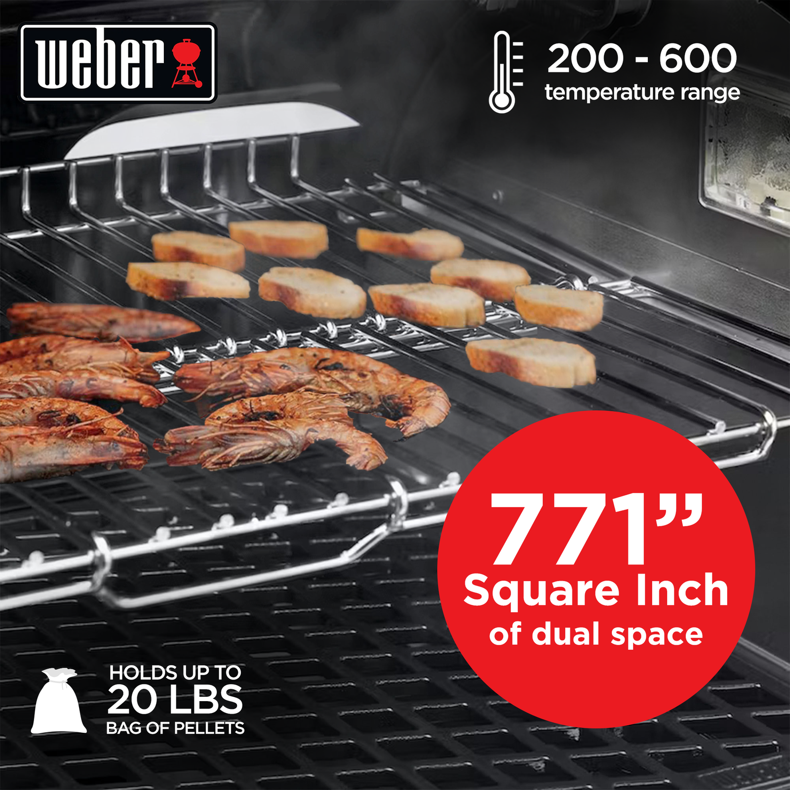 SmokeFire Sear ELX4 Outdoor 24″ Wood Fire Pellet Smart Smoker Grill, Black - Image 12