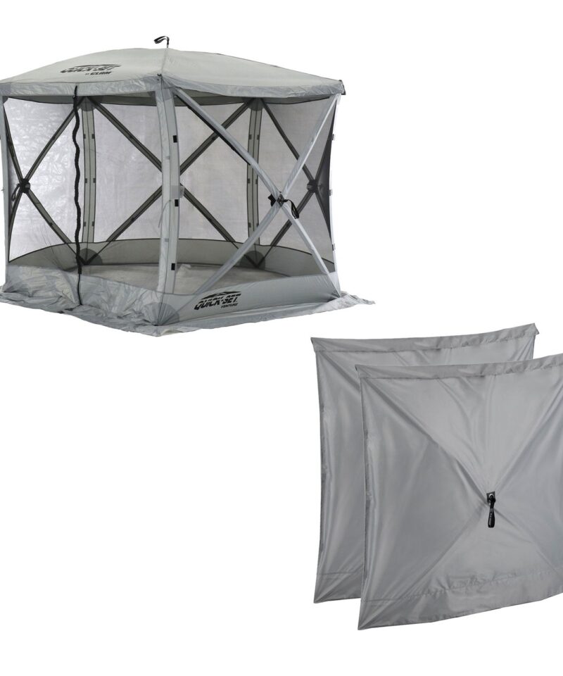 Quick Set Venture Canopy Shelter + Quick Set Screen, Gray (2 Pack)
