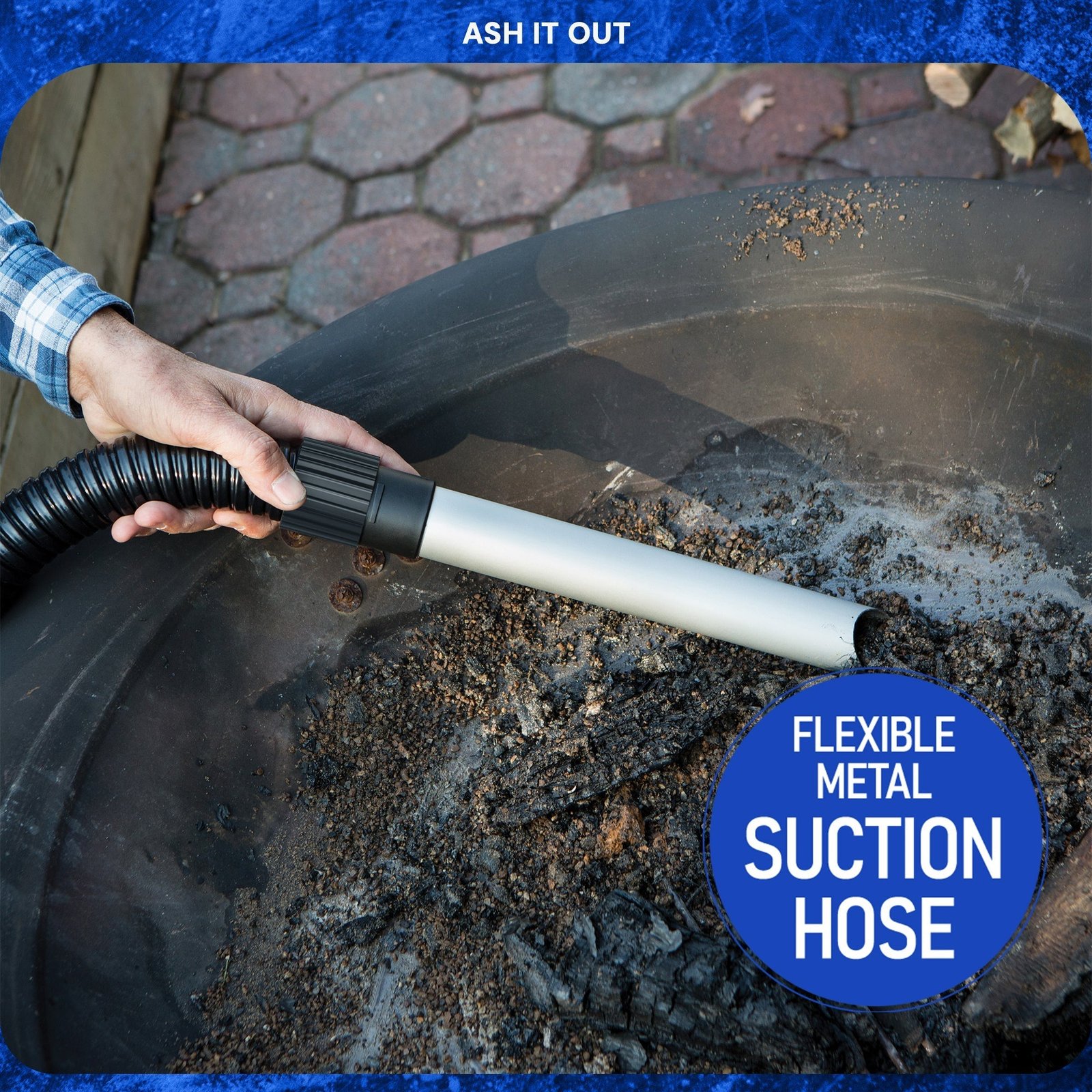 4.8 Gallon Bagless Ash Vacuum Cleaner, Metal Canister, Blue, ASHJ202E - Image 8