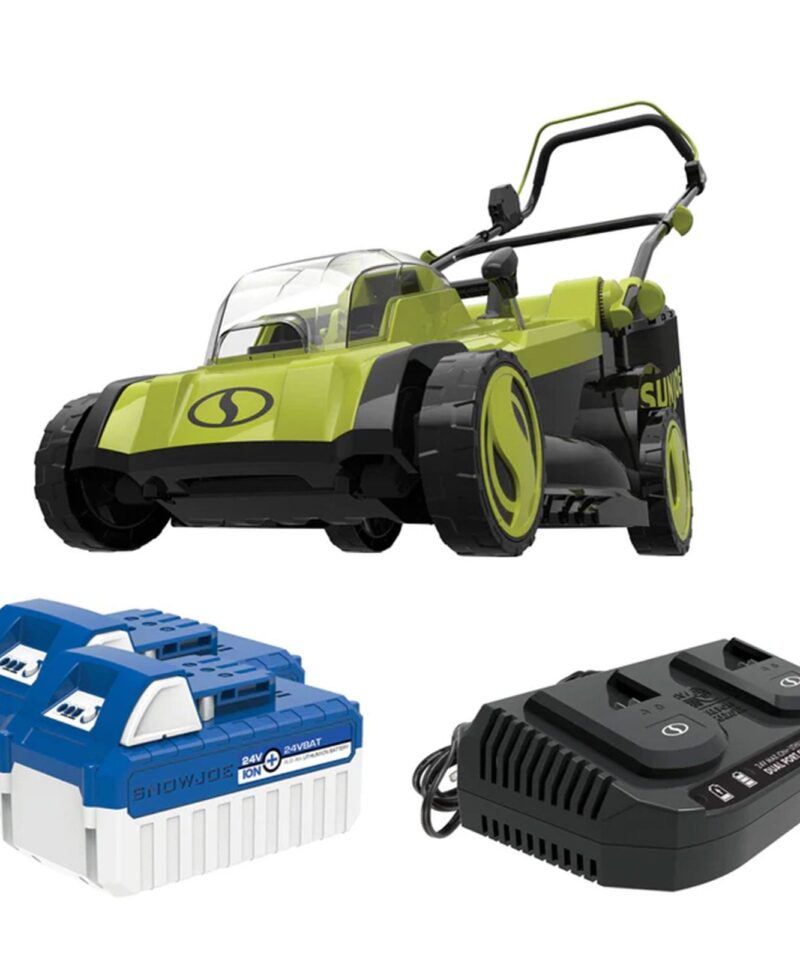 Mulching Walk Behind Lawn Mower, 11 Gallon Grass Catcher, 24V-X2-17LM