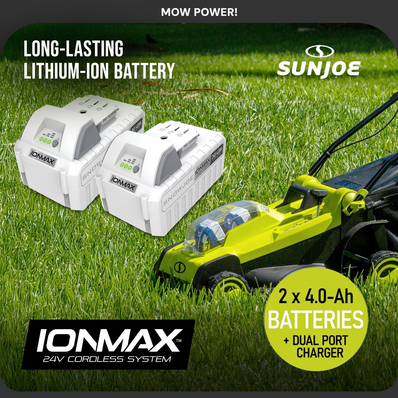 Mulching Walk Behind Lawn Mower, 11 Gallon Grass Catcher, 24V-X2-17LM - Image 10