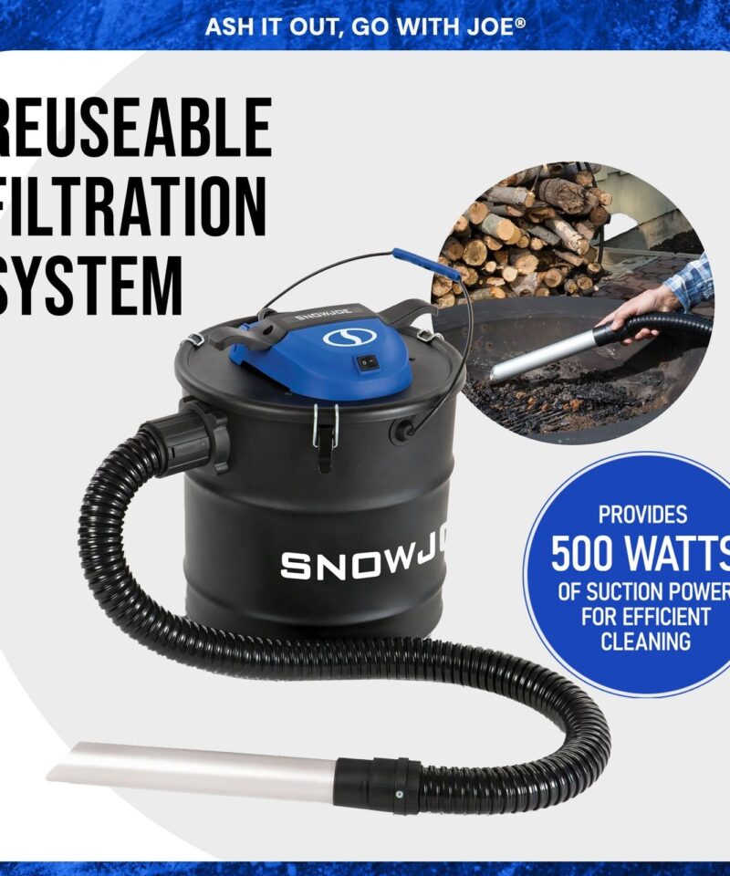 4.8 Gallon Bagless Ash Vacuum Cleaner, Metal Canister, Black, ASHJ201 - Image 5