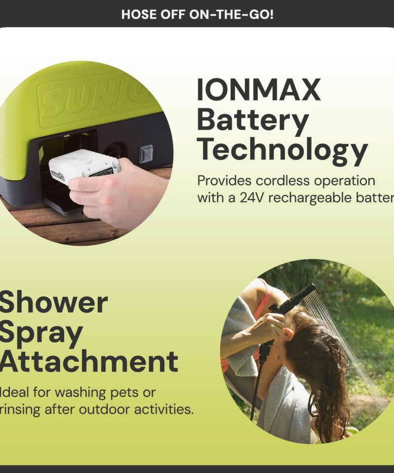24V IONMAX Cordless Sink/Shower Spray Washer Kit with Battery, WA24C-LTE - Image 4