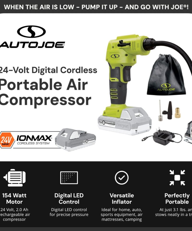 Alternative view of Auto Joe Portable Air Compressor Cordless Tire Inflate Pump, 24V-AJC-LTE