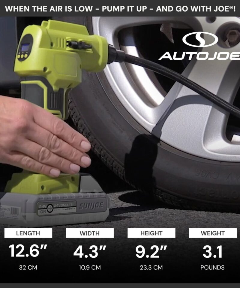 Auto Joe Portable Air Compressor Cordless Tire Inflate Pump, 24V-AJC-LTE - Image 4