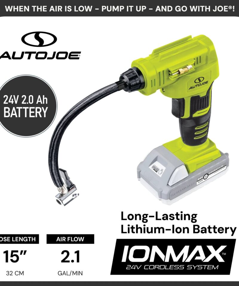Auto Joe Portable Air Compressor Cordless Tire Inflate Pump, 24V-AJC-LTE - Image 3