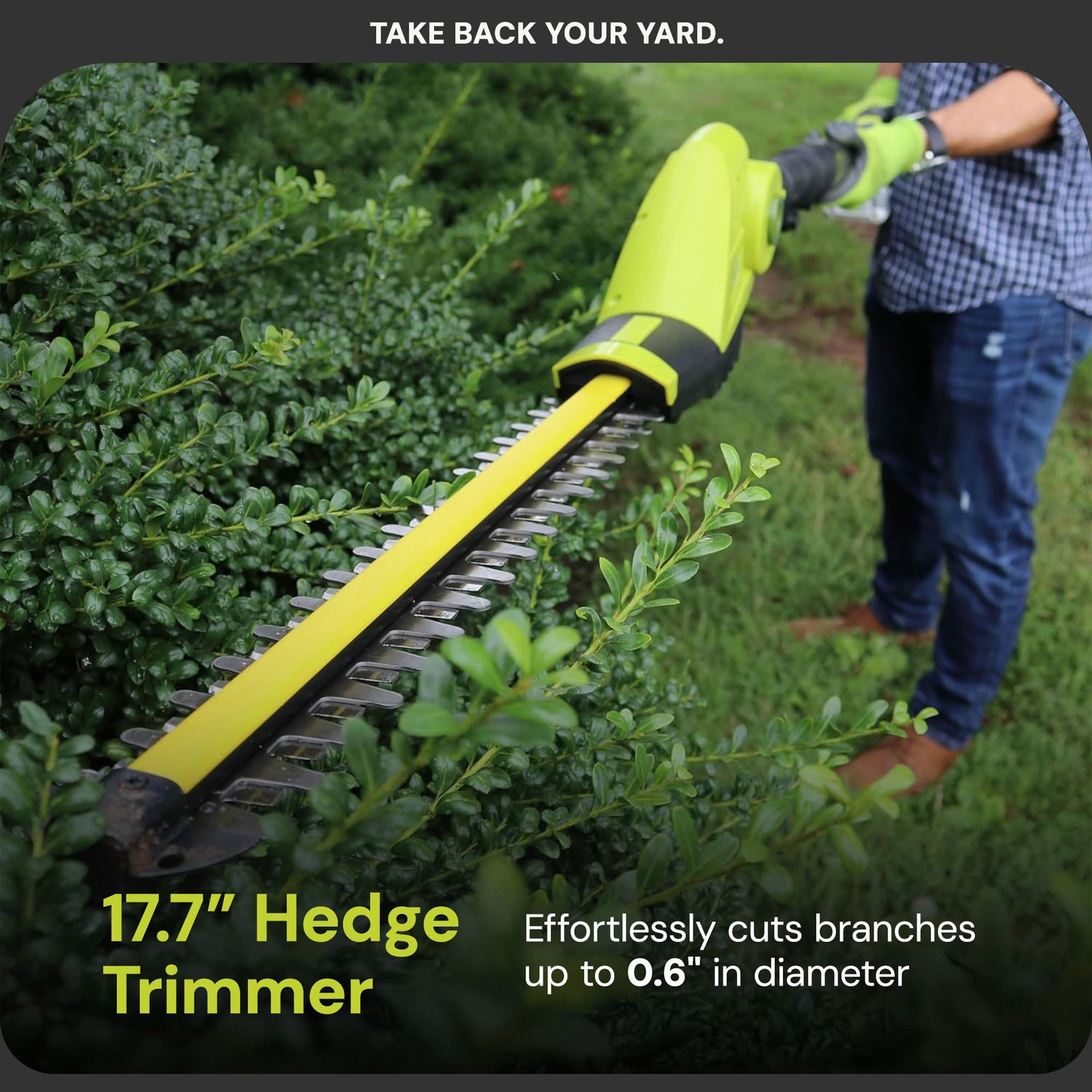 IONMAX Cordless Lawn Care System, Grass and Hedge Trimmer with Pole Saw - Image 4