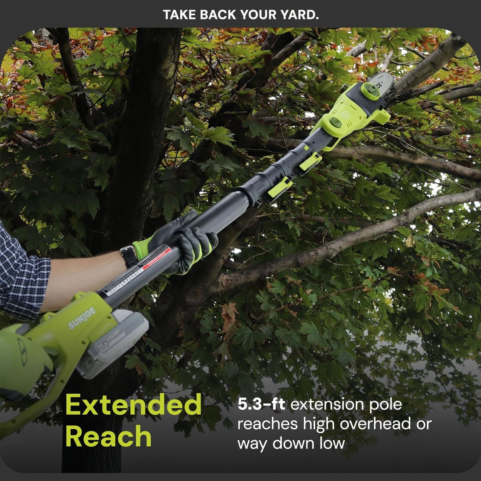 IONMAX Cordless Lawn Care System, Grass and Hedge Trimmer with Pole Saw - Image 5