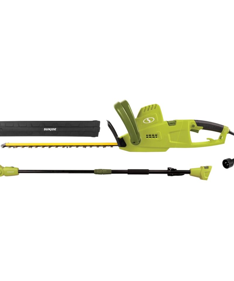 19” Electric Pole Hedge Trimmer, Portable Dual Blade Tool SJH904E, Green