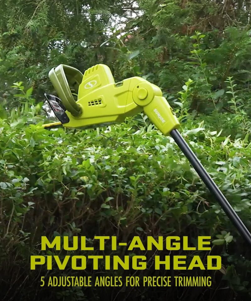 19” Electric Pole Hedge Trimmer, Portable Dual Blade Tool SJH904E, Green - Image 2