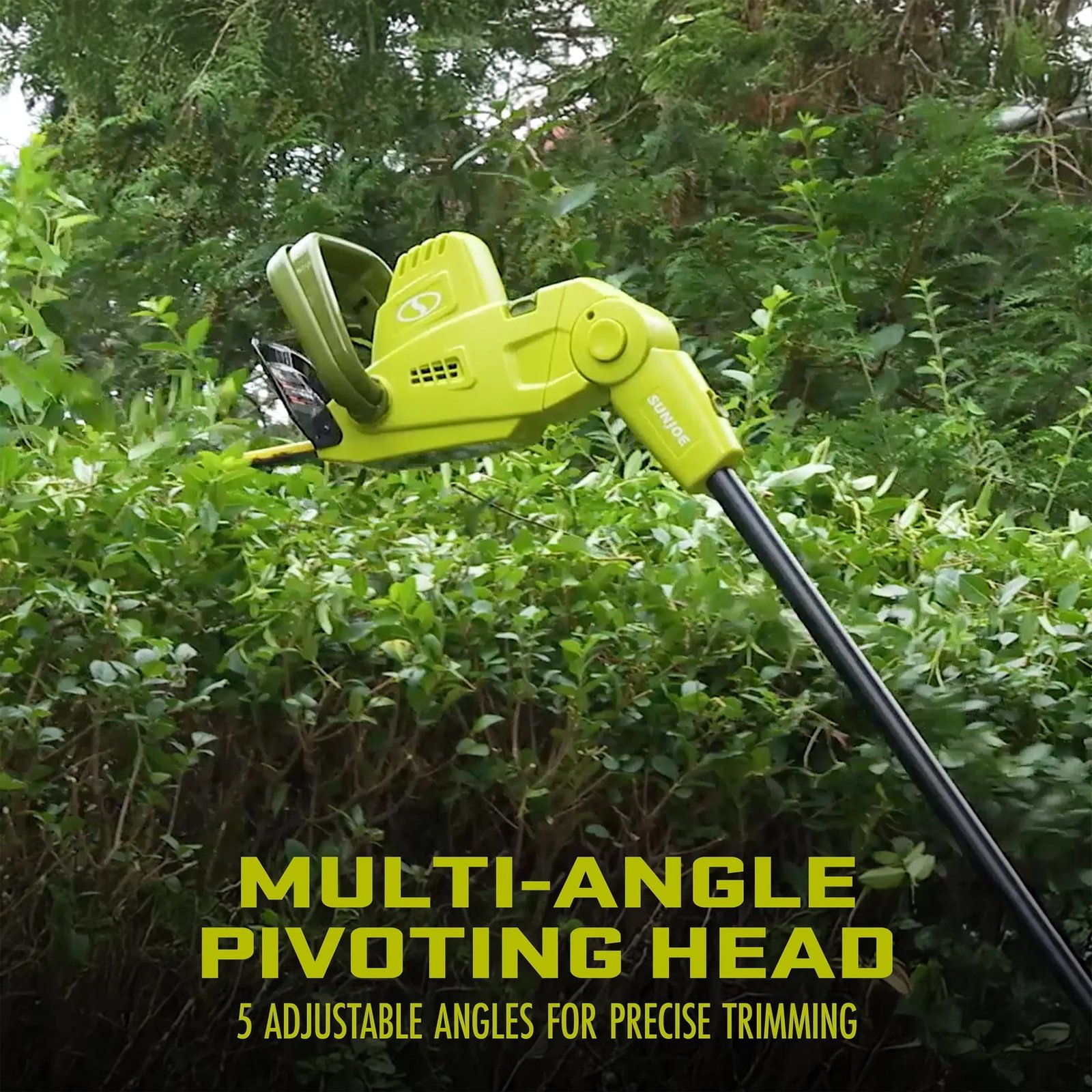 19” Electric Pole Hedge Trimmer, Portable Dual Blade Tool SJH904E, Green - Image 2