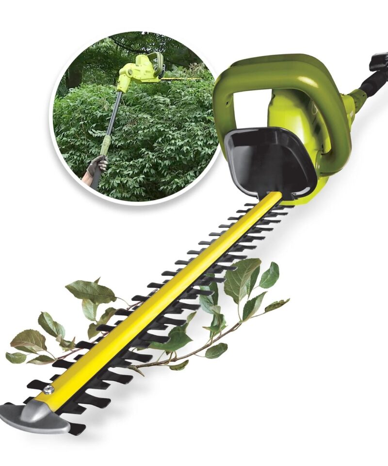 19” Electric Pole Hedge Trimmer, Portable Dual Blade Tool SJH904E, Green - Image 10