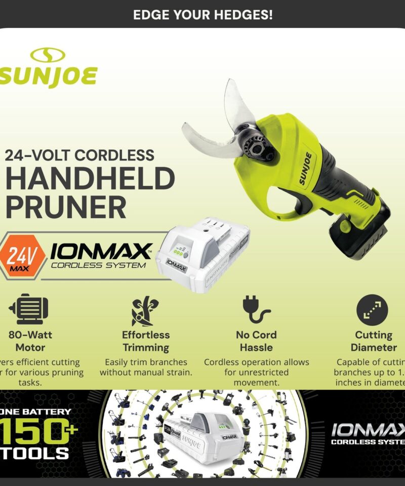 Alternative view of 24V Cordless Handheld Pruner with Battery and Charger, 80W, 24V-PRN1-LTE