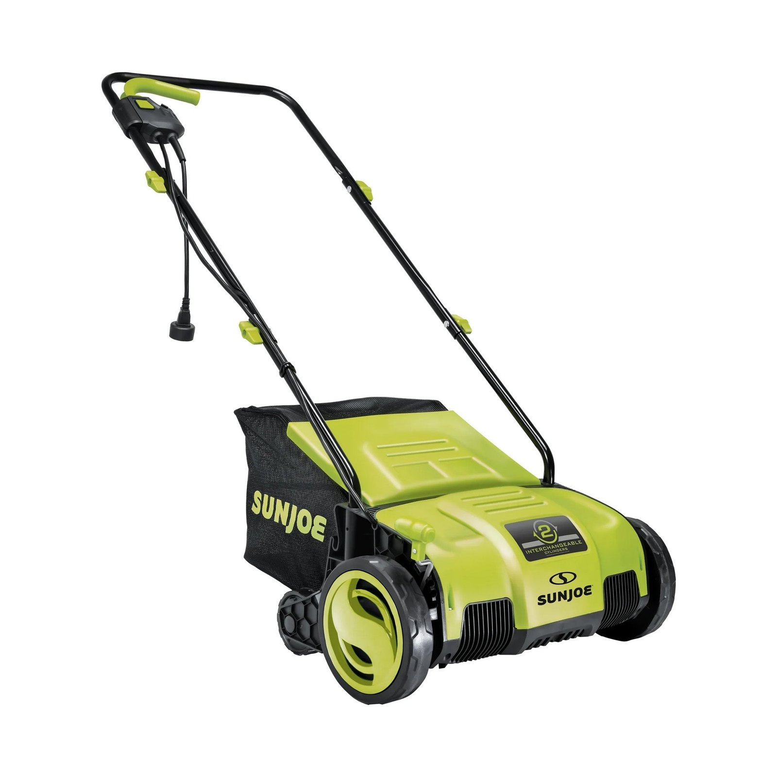 12.6-Inch Electric Lawn Dethatcher and Scarifier, 12 Amp, Green, AJ798E - Image 2