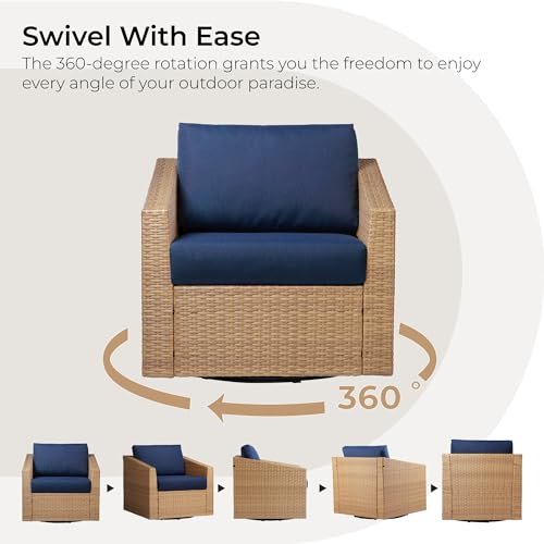 5 Pieces Wicker Patio Furniture Set - Image 9