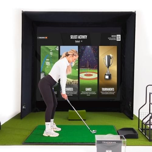 Golf Simulator Enclosure – Premium Golf at Home Practice, Easy Setup, Various Sizes, Fabric with Durable Frame & Impact Screen